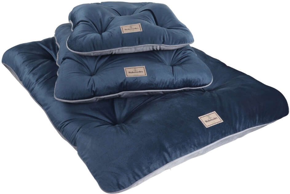 Almofada Pickorruchos Suede Azul para Cães e Gatos - Tam. G