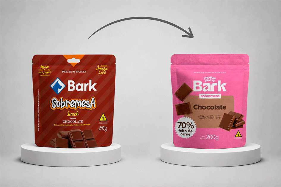 Bifinho Bark Snacks Sabor Chocolate para Cães - 200 g