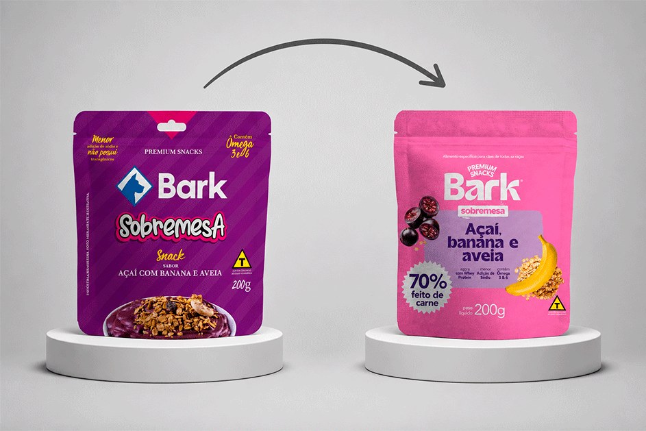 Bifinho Bark Snacks Sabor Açai Banana e Aveia para Cães - 200 g