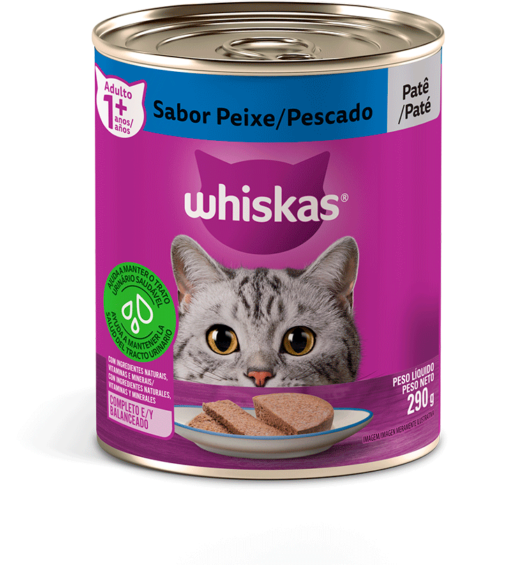 Ração Whiskas Lata Patê de Peixe - 290 g