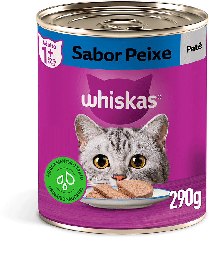 Ração Whiskas Lata Patê de Peixe - 290 g