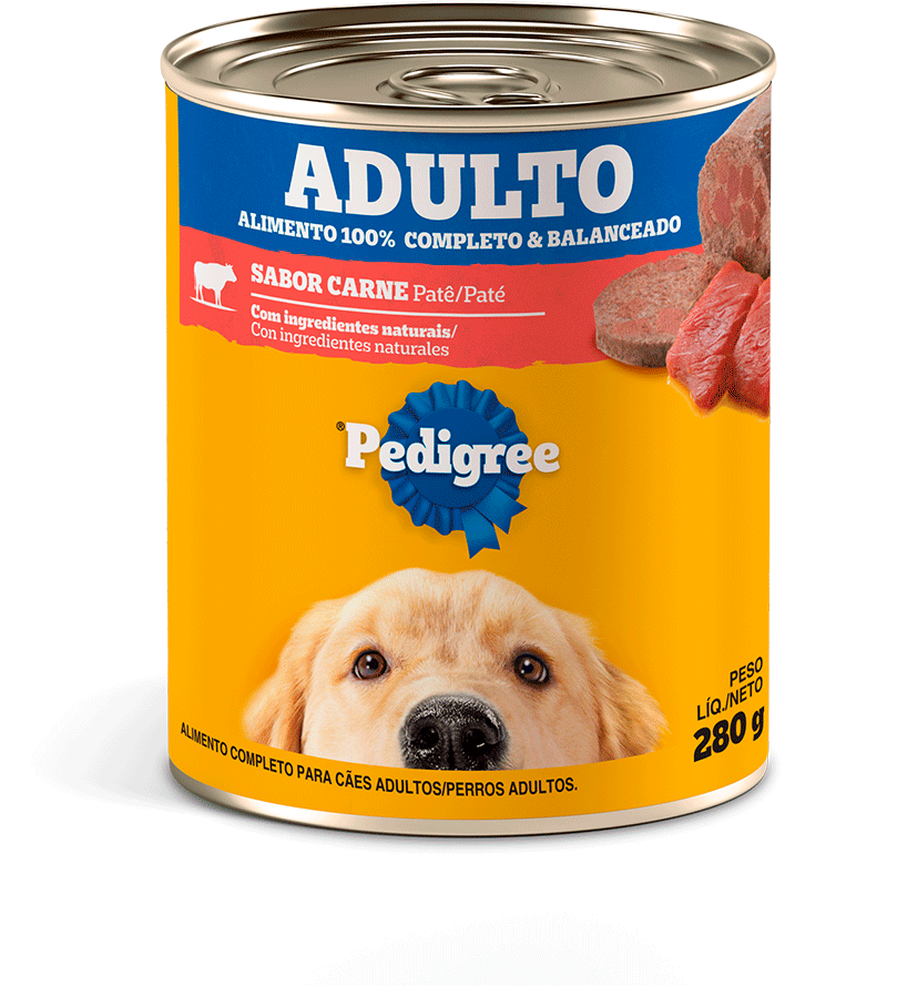 Ração Pedigree Lata Patê de Carne para Cães Adultos - 280 g