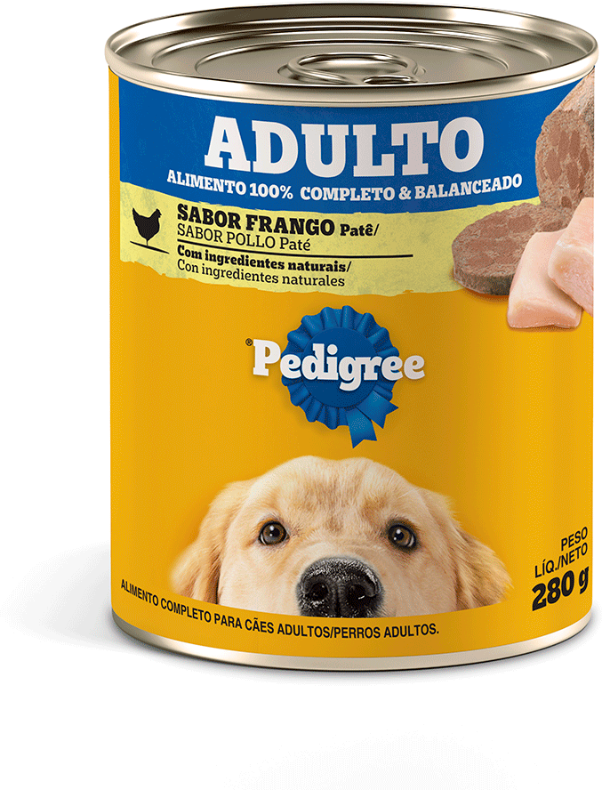 Ração Pedigree Lata Patê de Frango para Cães Adultos - 280 g