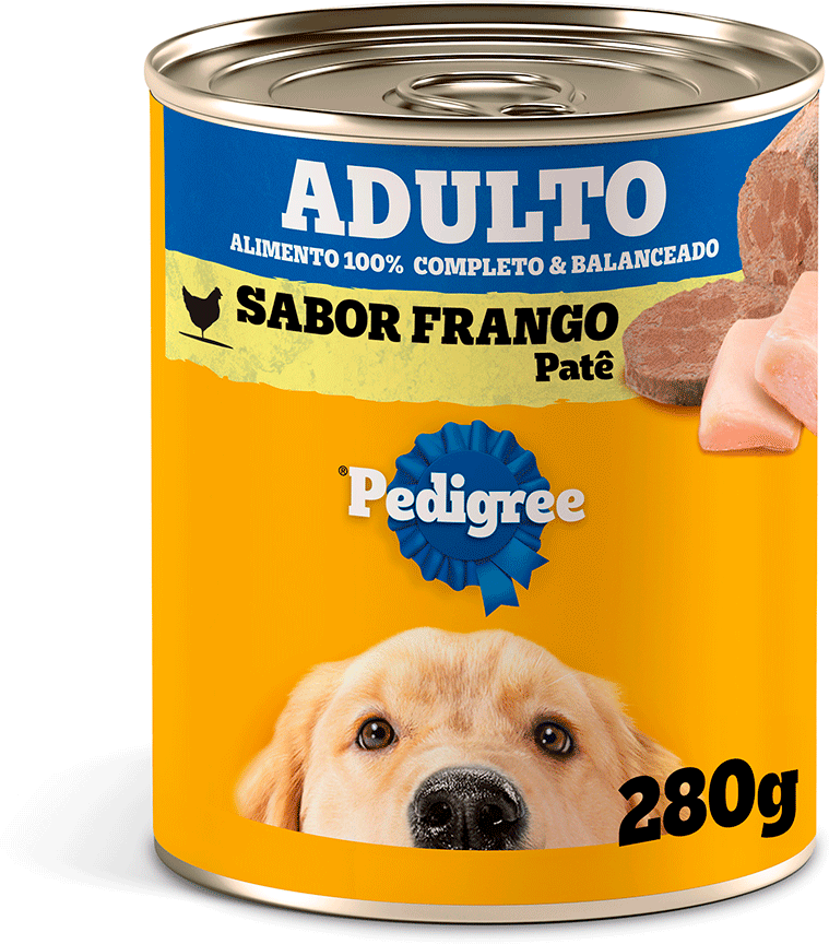 Ração Pedigree Lata Patê de Frango para Cães Adultos - 280 g