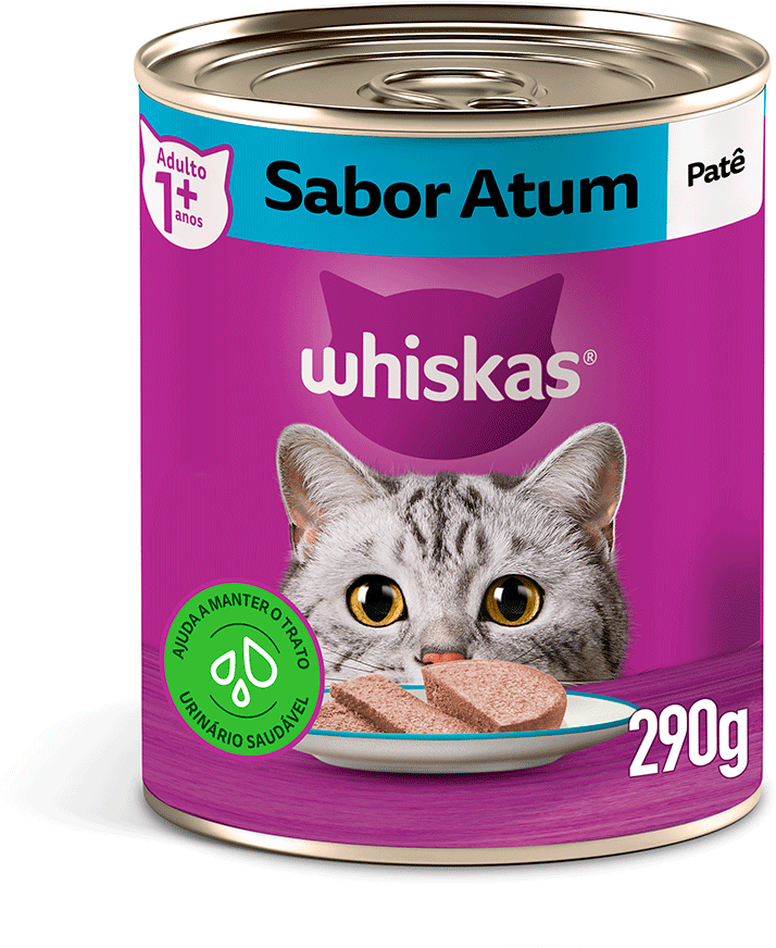Ração Whiskas Lata Patê de Atum - 290 g