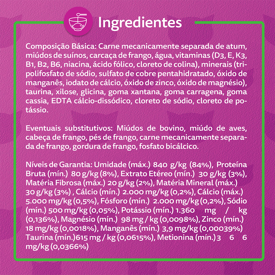 Ração Whiskas Lata Patê de Atum - 290 g