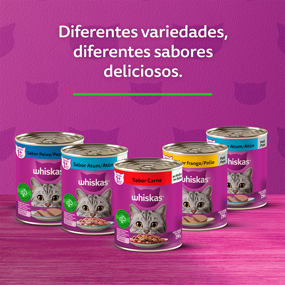 Ração Whiskas Lata Patê de Peixe - 290 g