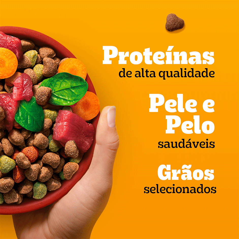Ração Seca Pedigree Carne e Vegetais para Cães Adultos Raças Médias e Grandes - 7Kg