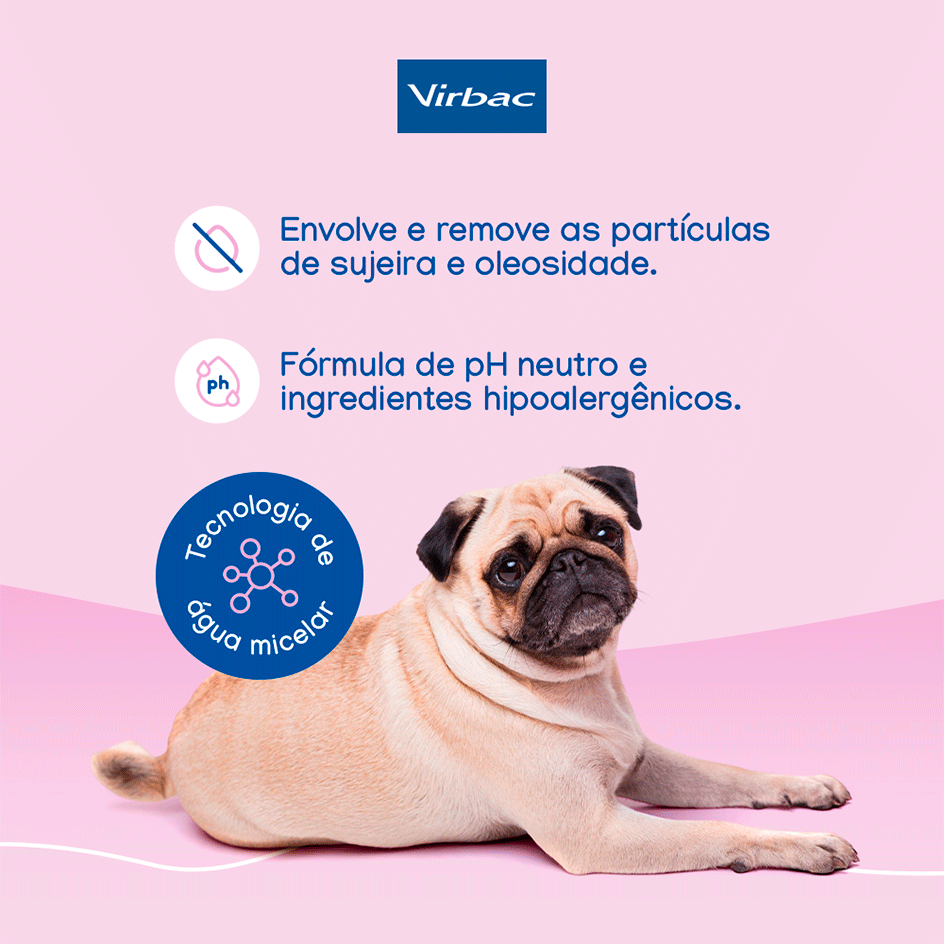 Banho a Seco Virbac Phisioderm para Cães e Gatos - 150 mL