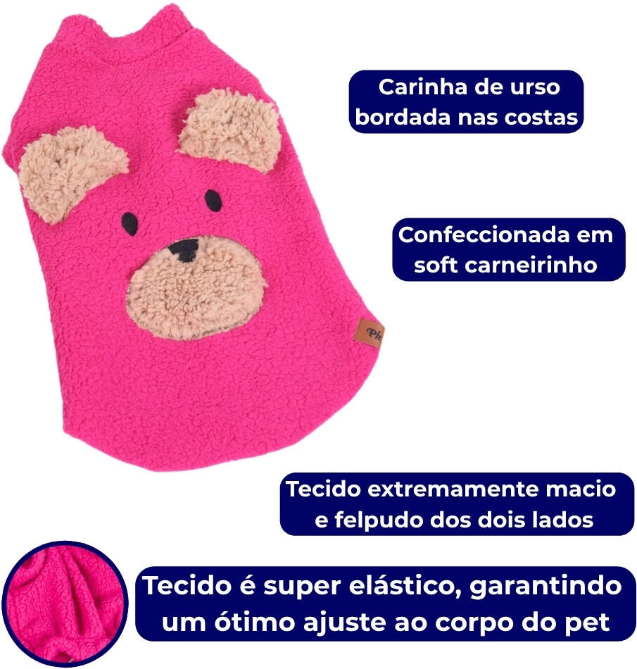Moletom Pickorruchos Teddy Pink - Tam. 03