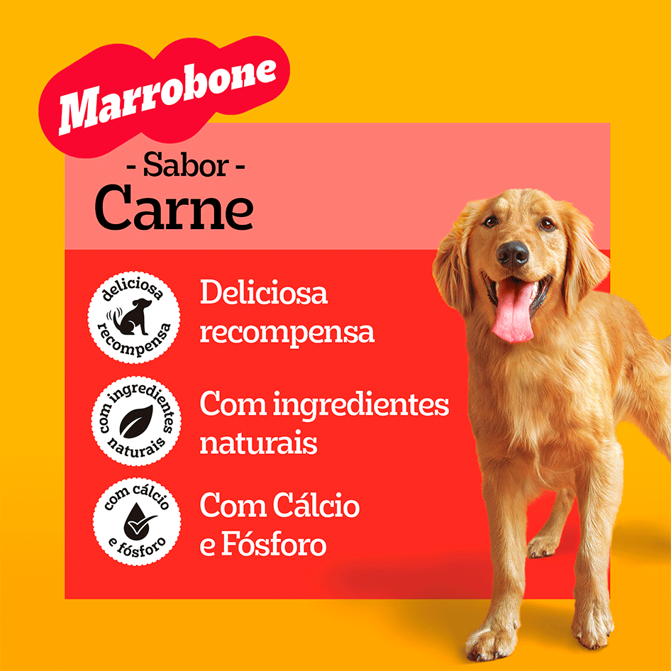 Biscoito Pedigree Marrobone para Cães Adultos Sabor Carne - 500g