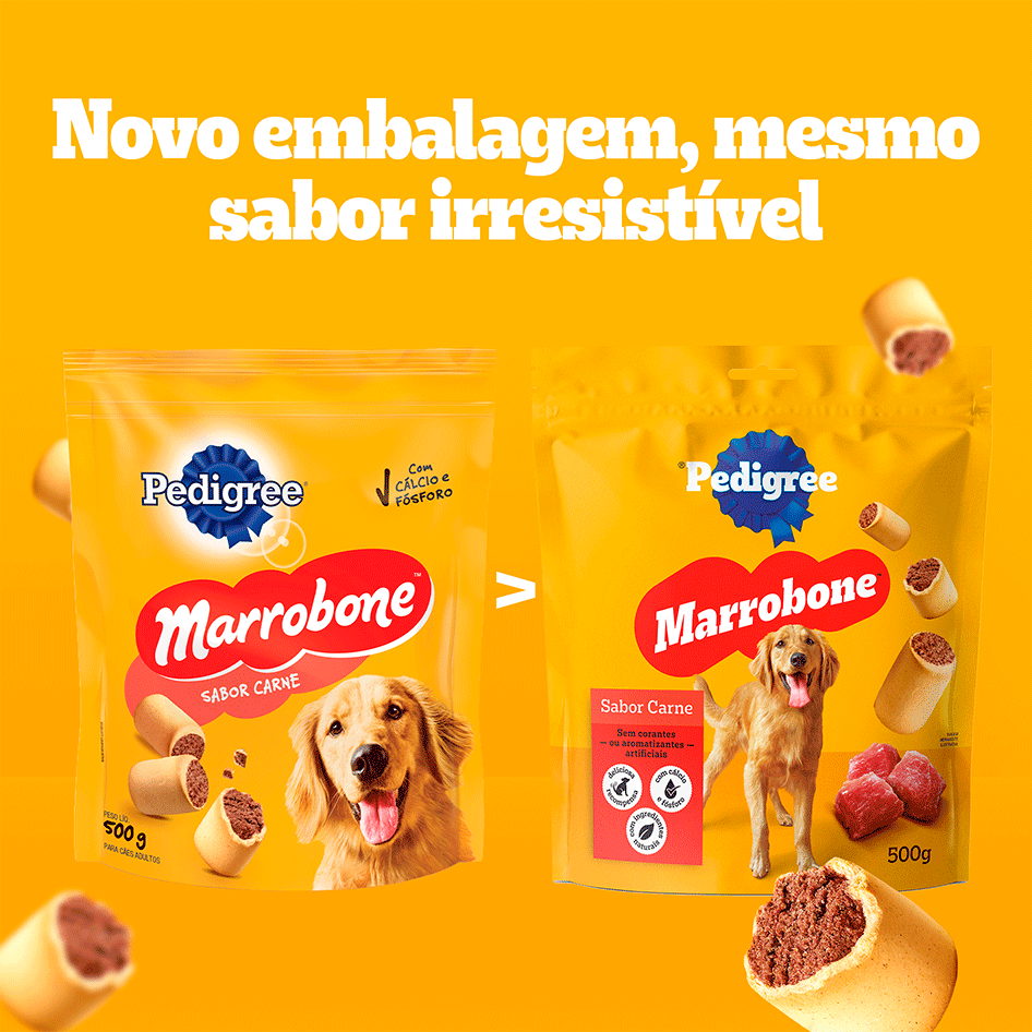 Biscoito Pedigree Marrobone para Cães Adultos Sabor Carne - 500g