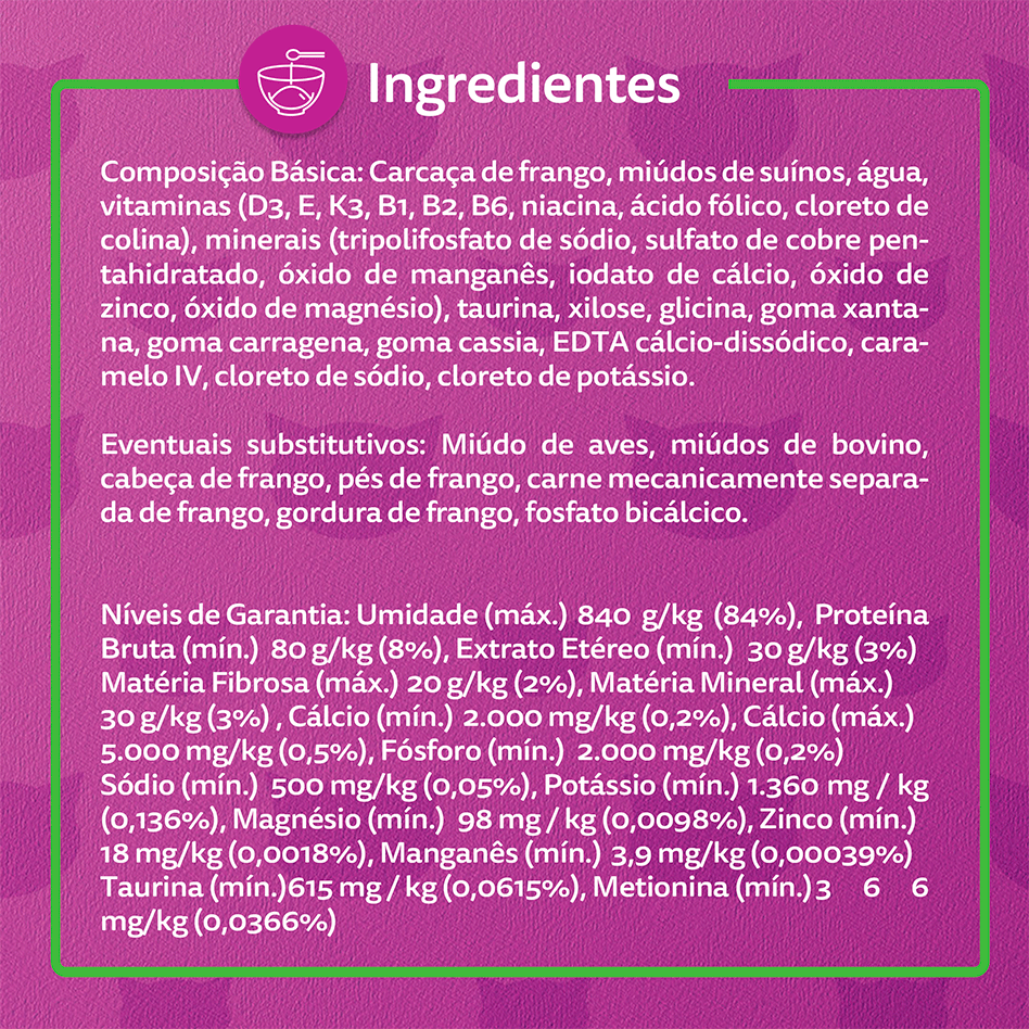 Ração Whiskas Lata Patê de Frango - 290 g