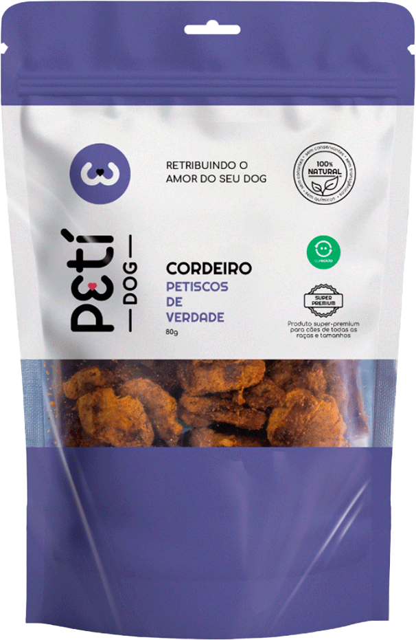 Petisco Natural Petí Sabor Cordeiro para Cães - 80 g