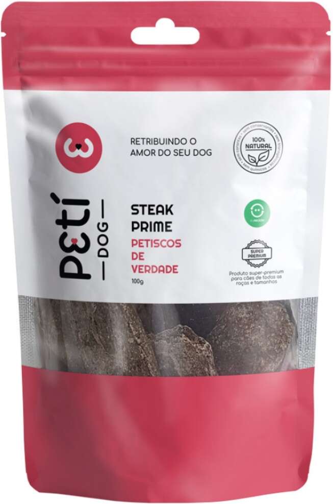 Petisco Natural Petí Steak Prime Sabor Carne para Cães - 100 g