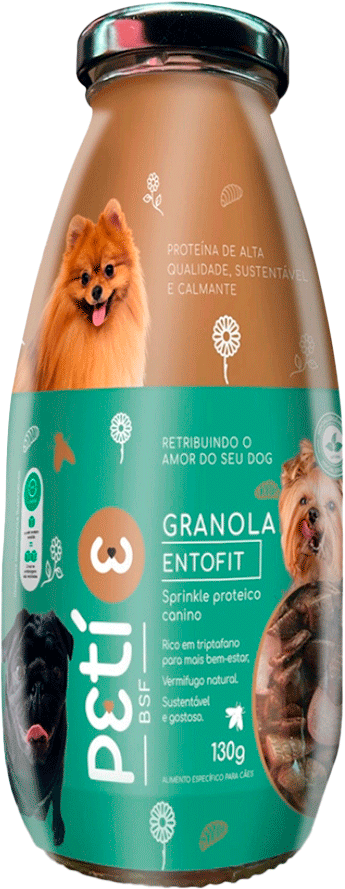 Snack Natural Petí Granola Entofit para Cães - 130 g