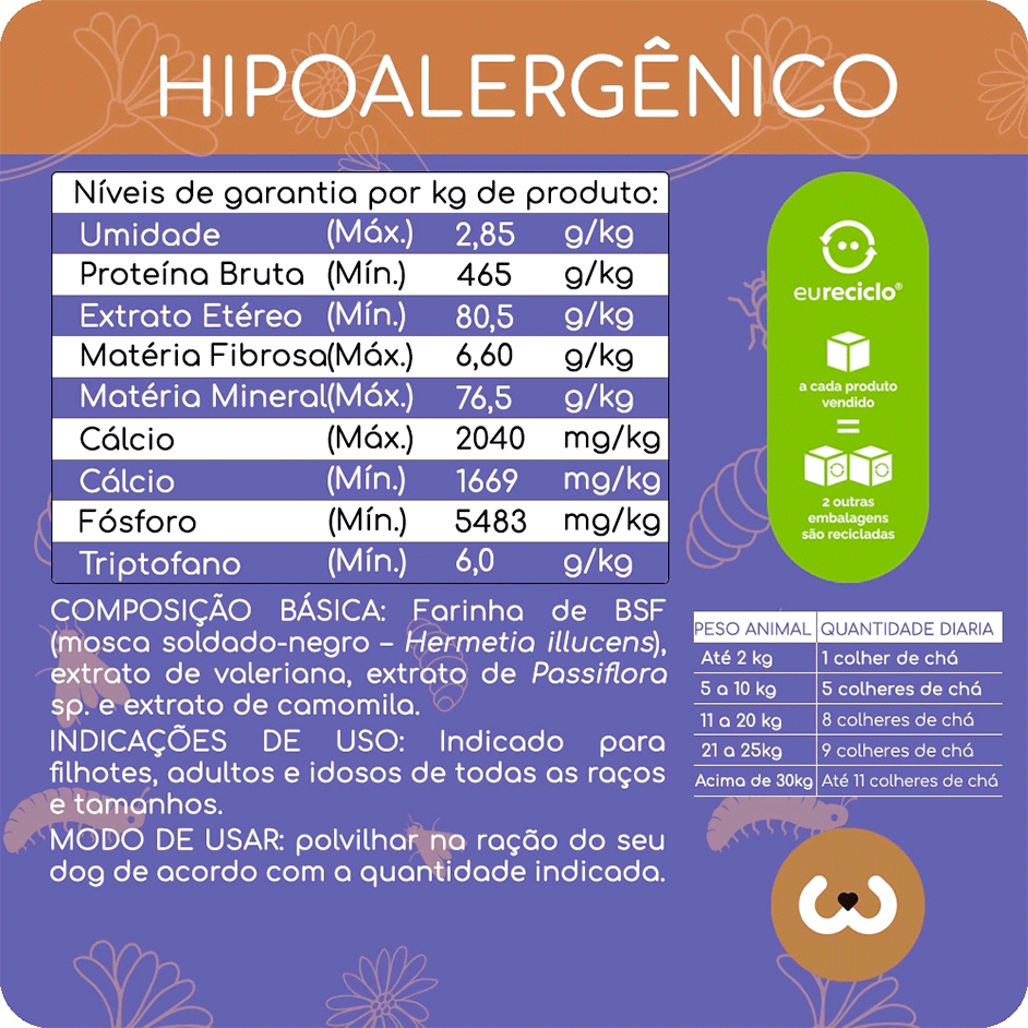 Snack Natural Petí Topper Calm para Cães - 100 g