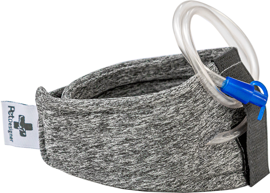 Colar Protetor para Sonda Esofágica Pet Designer Cinza - Tam. 03