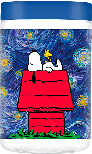 Pote Organizador Indústria Bandeirannte Snoopy Van Gogh - 1,5 Litros