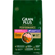 Ração Seca GranPlus Performance para Cães Adultos Raças Médias e Grandes sabor Frango e Cenoura - 15Kg