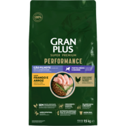 Ração Seca GranPlus Performance para Cães Filhotes Raças Médias e Grandes sabor Frango e Arroz - 15Kg