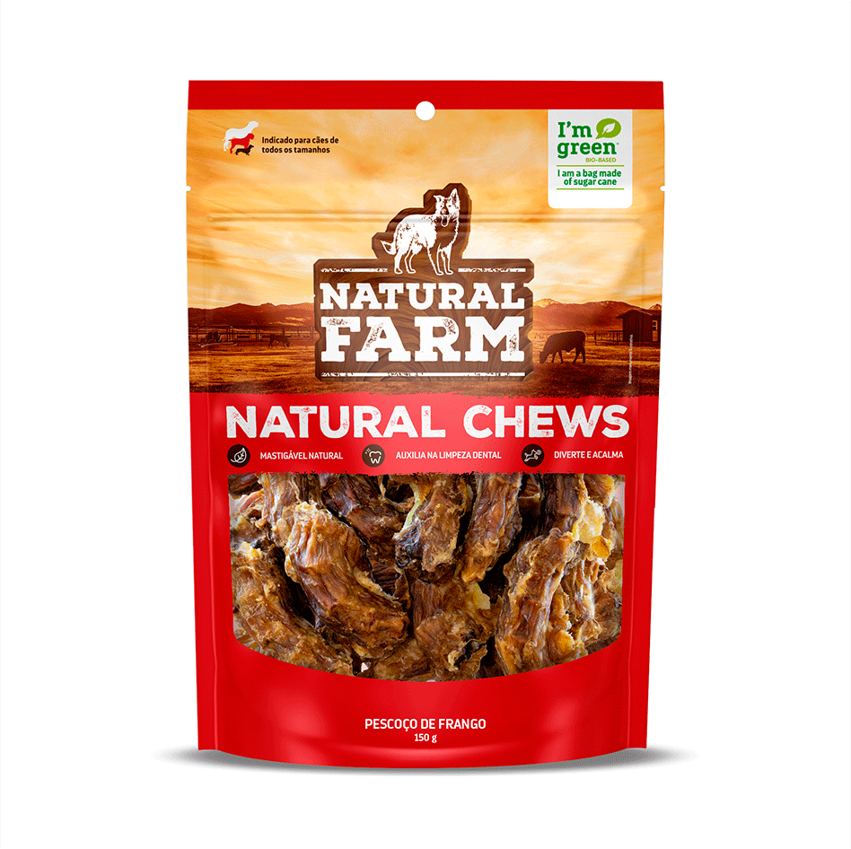 Petisco Natural Farm Pescoço de Frango para Cães - 150 g