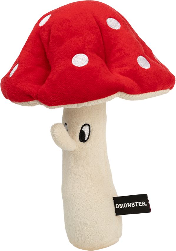 Brinquedo Pelúcia Qmonster Cogumelo Vermelho para Cães - Tam. Único