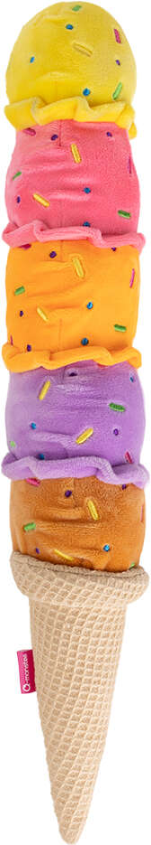 Brinquedo Pelúcia Qmonster Sorvete Cascão Colorido para Cães - Tam. Único