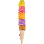 Brinquedo Pelúcia Qmonster Sorvete Cascão Colorido para Cães - Tam. Único