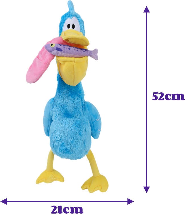 Brinquedo Pelúcia Qmonster Pelicana Dada Azul para Cães - Tam. Único