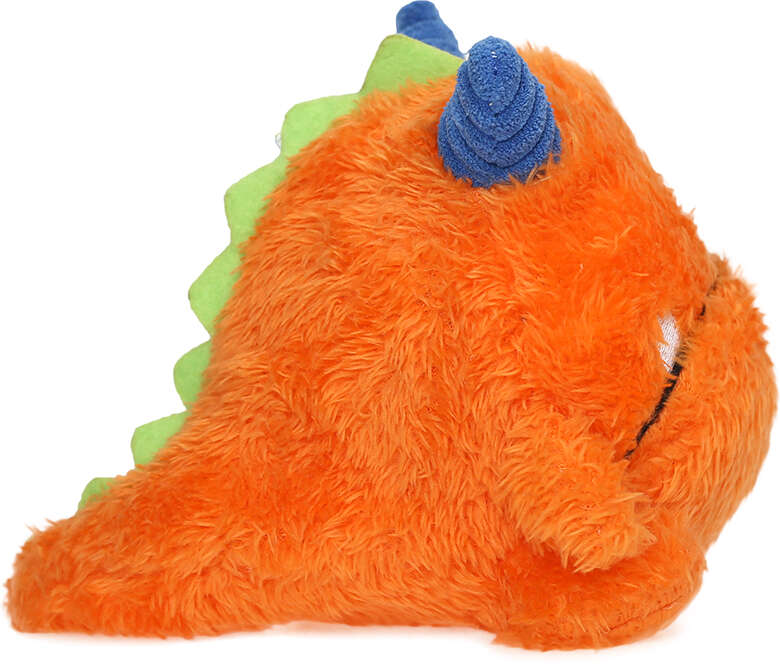 Brinquedo Pelúcia Qmonster Monstro com Bola Espinhosa Laranja para Cães - Tam. Único