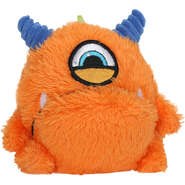 Brinquedo Pelúcia Qmonster Monstro com Bola Espinhosa Laranja para Cães - Tam. Único
