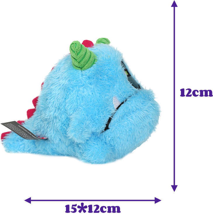 Brinquedo Pelúcia Qmonster Monstro com Bola Espinhosa Azul para Cães - Tam. Único