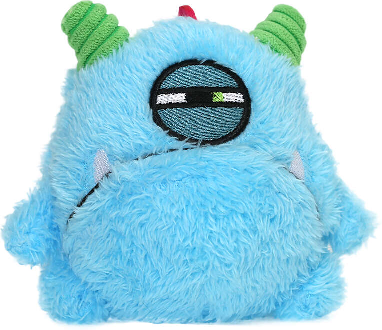 Brinquedo Pelúcia Qmonster Monstro com Bola Espinhosa Azul para Cães - Tam. Único