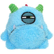 Brinquedo Pelúcia Qmonster Monstro com Bola Espinhosa Azul para Cães - Tam. Único