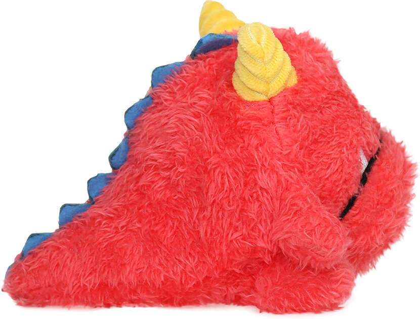 Brinquedo Pelúcia Qmonster Monstro com Bola Espinhosa Vermelho para Cães - Tam. Único