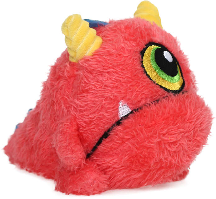 Brinquedo Pelúcia Qmonster Monstro com Bola Espinhosa Vermelho para Cães - Tam. Único