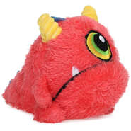 Brinquedo Pelúcia Qmonster Monstro com Bola Espinhosa Vermelho para Cães - Tam. Único