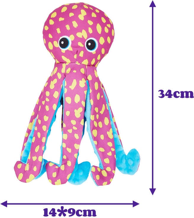 Brinquedo Pelúcia Fofos Polvo Dançante Rosa para Cães - Tam. Único