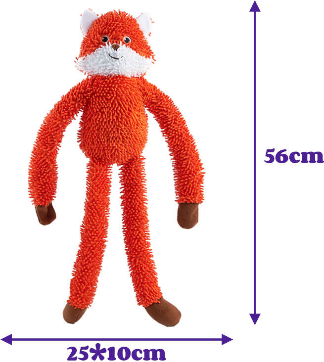 Brinquedo Pelúcia Fofos Raposa Tough Laranja para Cães - Tam. Único
