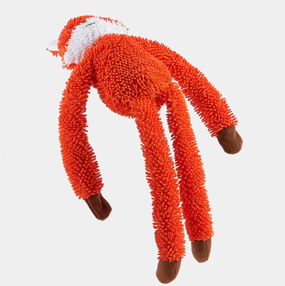 Brinquedo Pelúcia Fofos Raposa Tough Laranja para Cães - Tam. Único