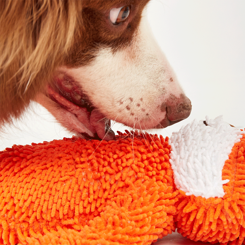 Brinquedo Pelúcia Fofos Raposa Tough Laranja para Cães - Tam. Único