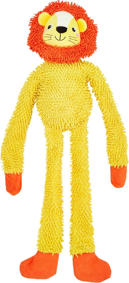 Brinquedo Pelúcia Fofos Leão Tough Amarelo para Cães - Tam.Único