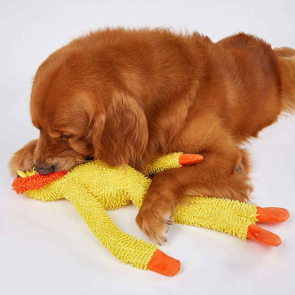 Brinquedo Pelúcia Fofos Leão Tough Amarelo para Cães - Tam.Único