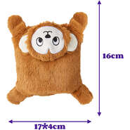 Brinquedo Pelúcia Fofos Macaco Puppy Marrom para Cães - Tam. Único
