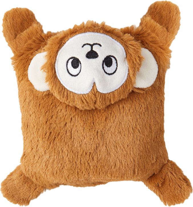 Brinquedo Pelúcia Fofos Macaco Puppy Marrom para Cães - Tam. Único