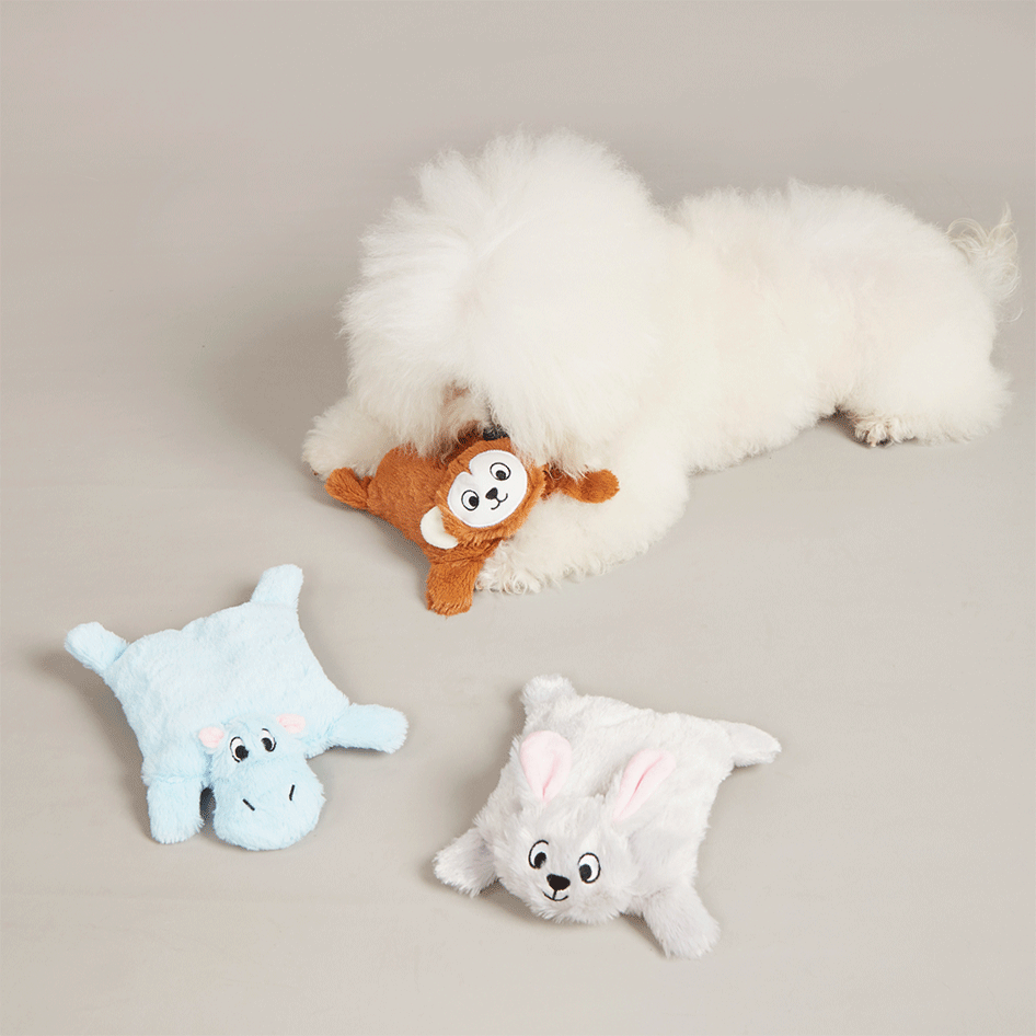 Brinquedo Pelúcia Fofos Macaco Puppy Marrom para Cães - Tam. Único