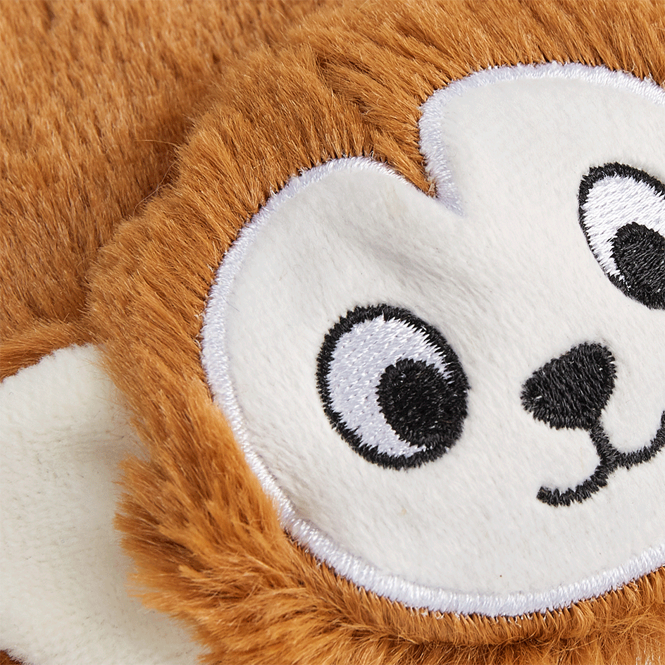 Brinquedo Pelúcia Fofos Macaco Puppy Marrom para Cães - Tam. Único