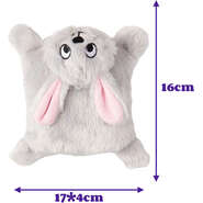 Brinquedo Pelúcia Fofos Lebre Puppy Cinza para Cães - Tam. Único