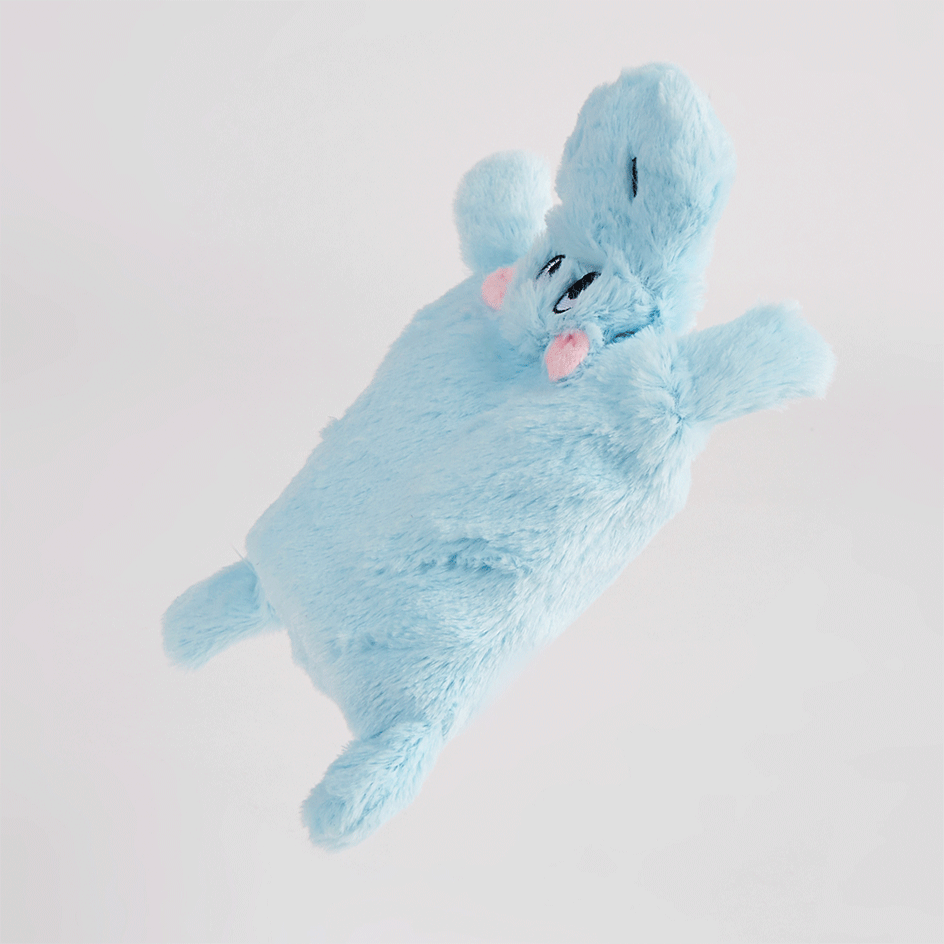 Brinquedo Pelúcia Fofos Hipopótamo Puppy Azul Claro para Cães - Tam. Único